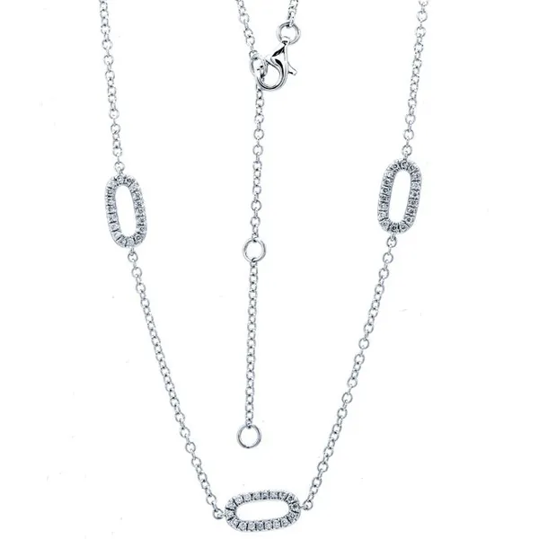 18K White Gold Diamond Necklace