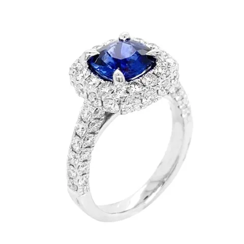 18K White Gold Sapphire Ring