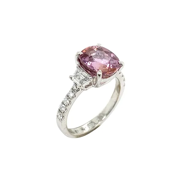 18K White Gold Pink Tourmaline Ring