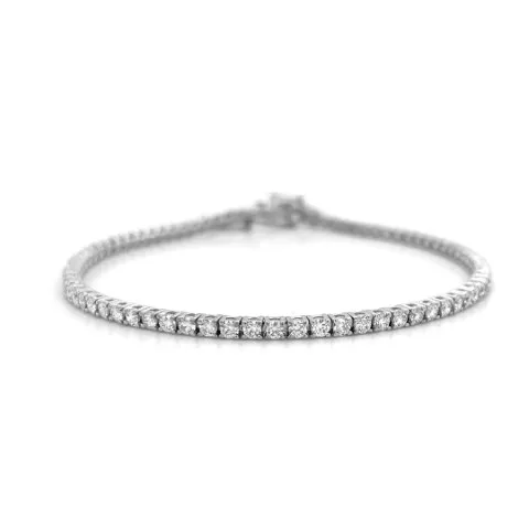 18K White Gold Tennis Bracelet