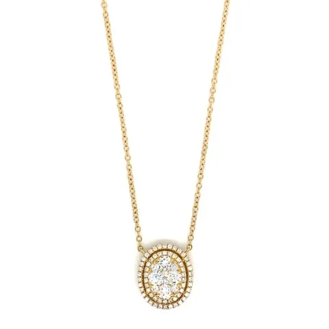 18K Yellow Gold Diamond Necklace