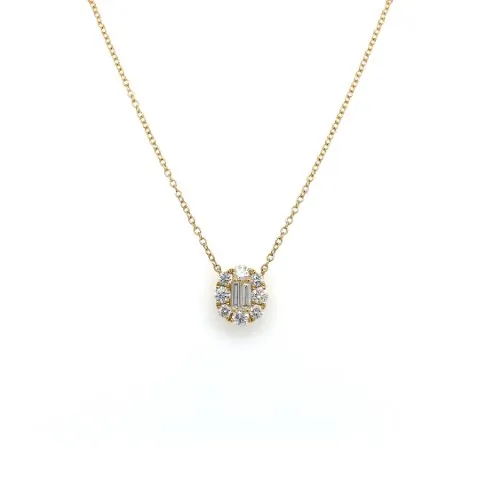 18K Yellow Gold Diamond Necklace