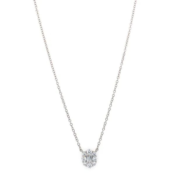18K White Gold Diamond Necklace