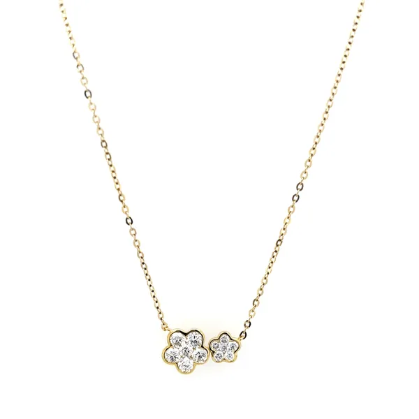 18K Yellow Gold Diamond Necklace