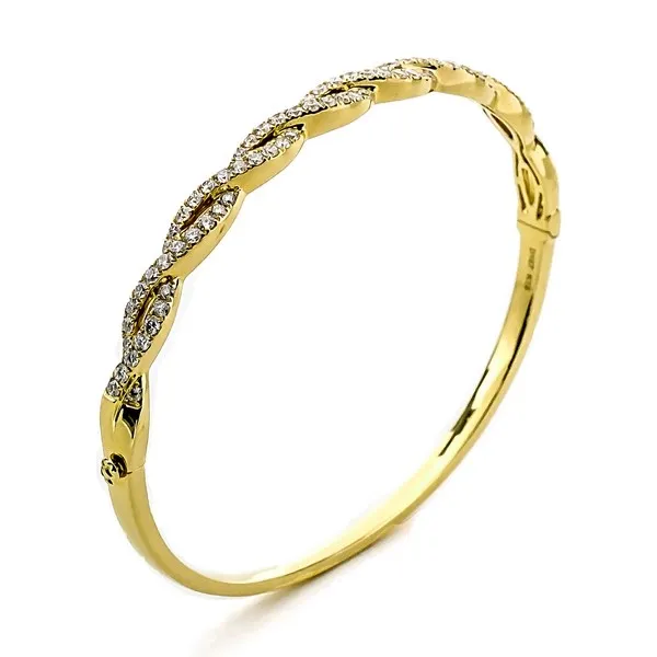 18K Yellow Gold Diamond Bangle