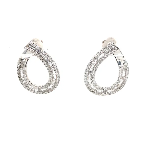 18K White Gold Diamond Earrings