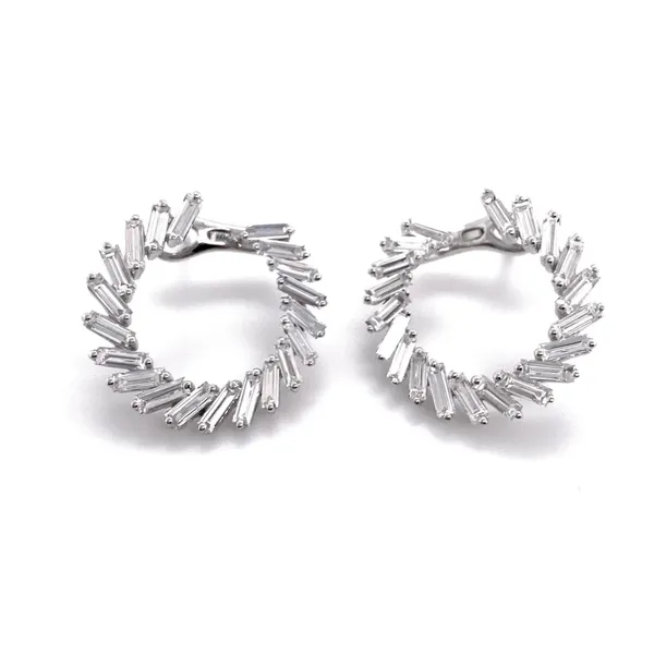 18K White Gold Diamond Earrings