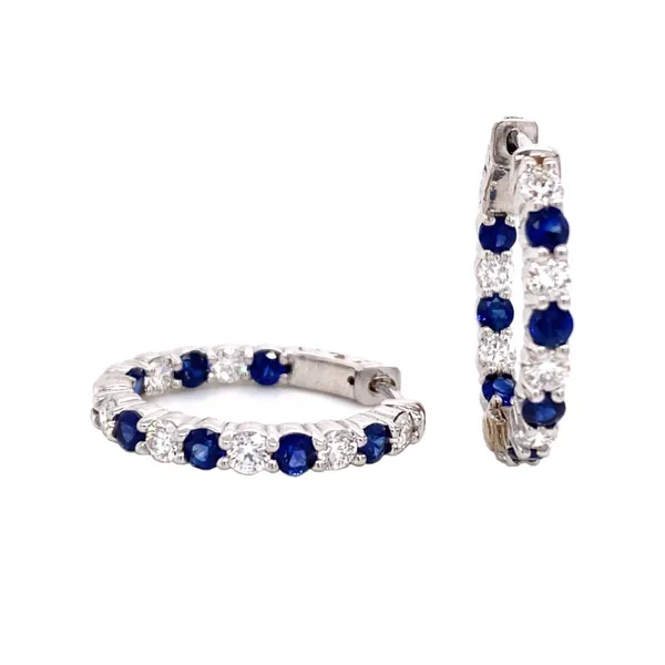 18K White Gold Sapphire Earrings