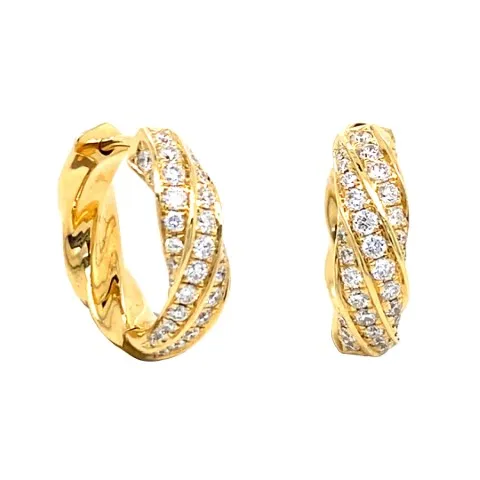 18K Yellow Gold Huggie Earrings