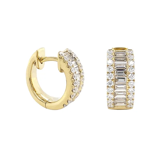 18K Yellow Gold Huggie Earrings
