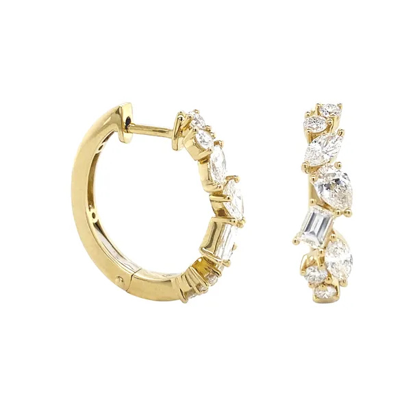 18K Yellow Gold Huggie Earrings