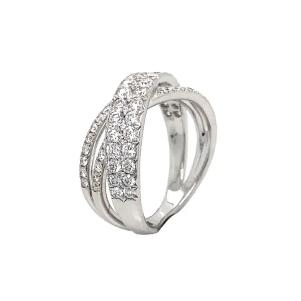 18K White Gold Diamond Band