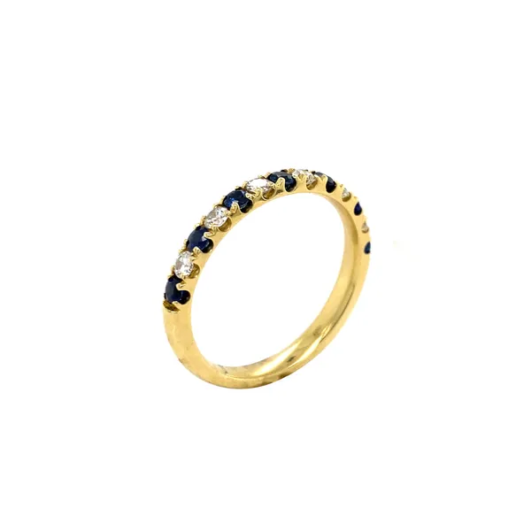 18K Yellow Gold Sapphire Band