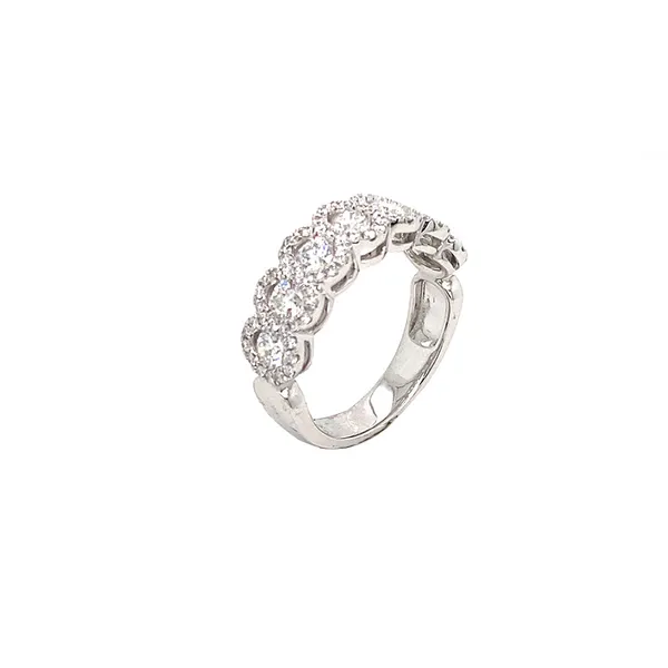 18K White Gold Diamond Band