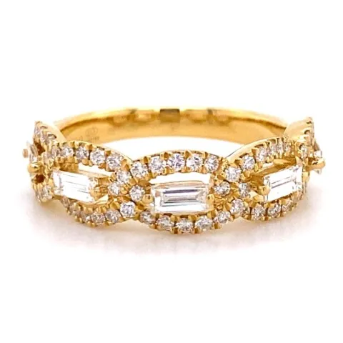 18K Yellow Gold Diamond Band