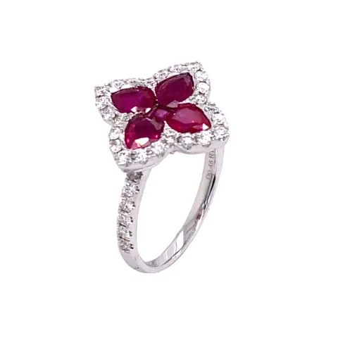 18K White Gold Ruby Ring