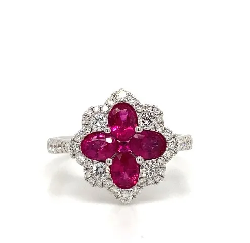 18K White Gold Ruby Ring