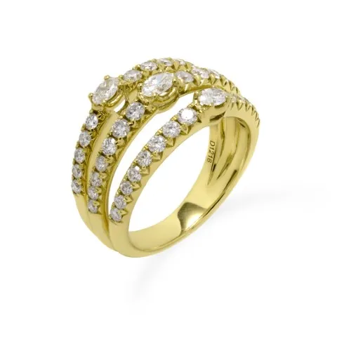 18K Yellow Gold Diamond Band
