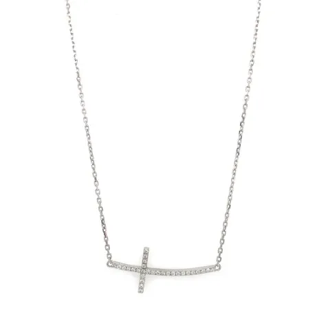 18K White Gold Diamond Necklace