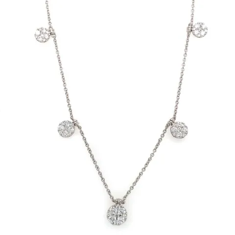 18K White Gold Diamond Necklace