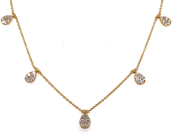 18K Yellow Gold Diamond Necklace