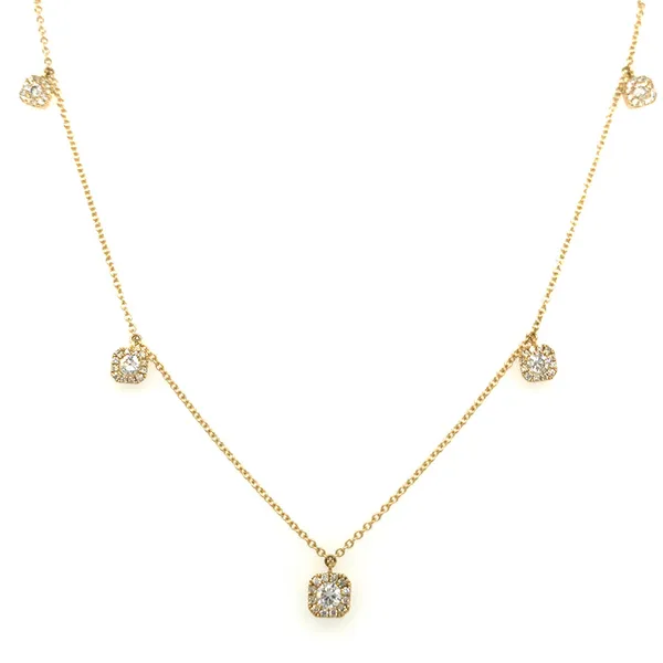 18K Yellow Gold Diamond Necklace