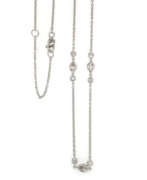 18K White Gold Diamond Necklace