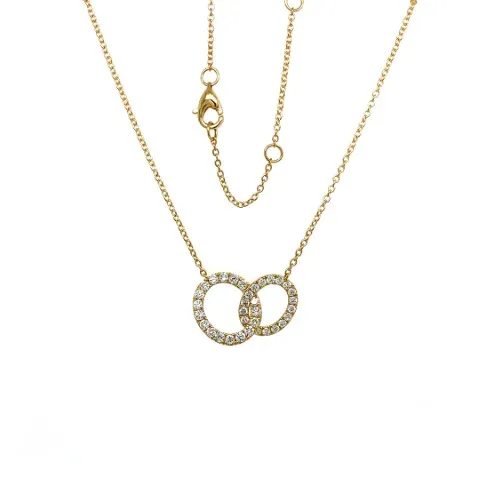 18K Yellow Gold Diamond Necklace