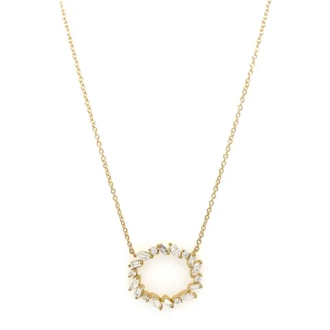 18K Yellow Gold Diamond Necklace