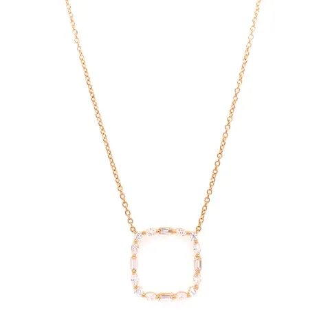 18K Yellow Gold Diamond Necklace