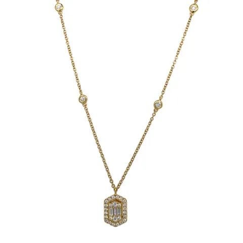 18K Yellow Gold Diamond Necklace