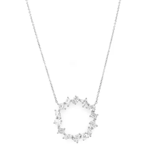 18K White Gold Diamond Necklace