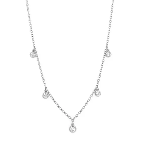 18K White Gold Diamond Necklace