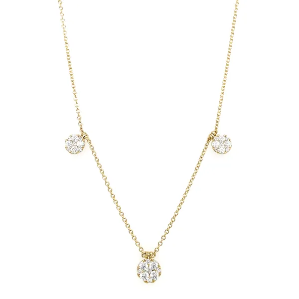 18K Yellow Gold Diamond Necklace