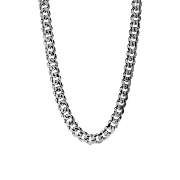 18K White Gold Cuban Necklace