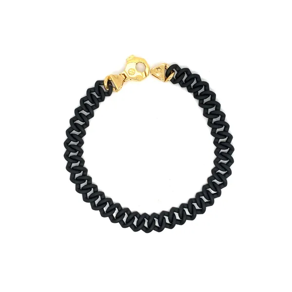 Black Titanium and 18K Yellow Gold Men’s Bracelet