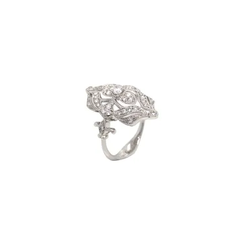 18K White Gold Diamond Band