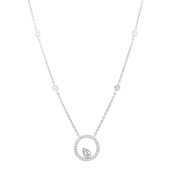 18K White Gold Diamond Necklace