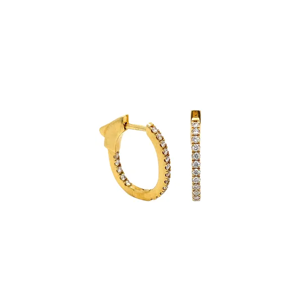 18K Yellow Gold Hoop Earrings