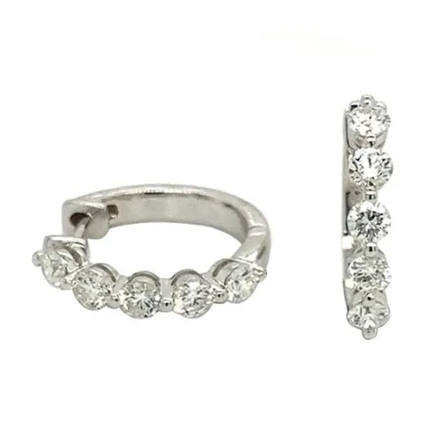 18K White Gold Diamond Earrings