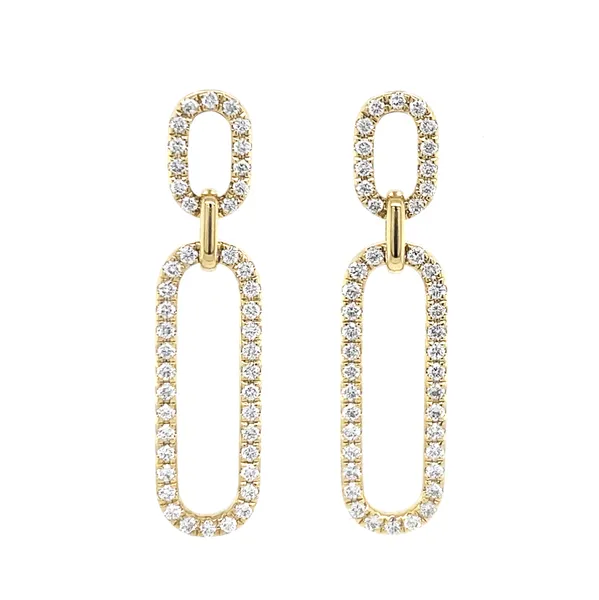 18K Yellow Gold Diamond Earrings