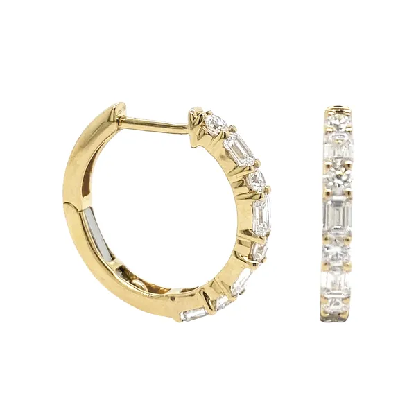 18K Yellow Gold Huggie Earrings