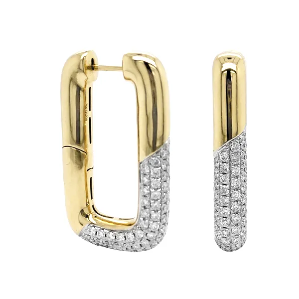18K Yellow Gold Hoop Earrings