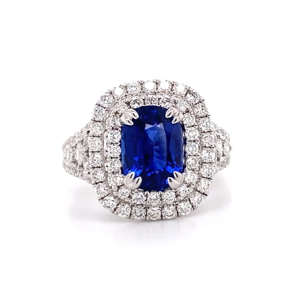 18K White Gold Sapphire Ring