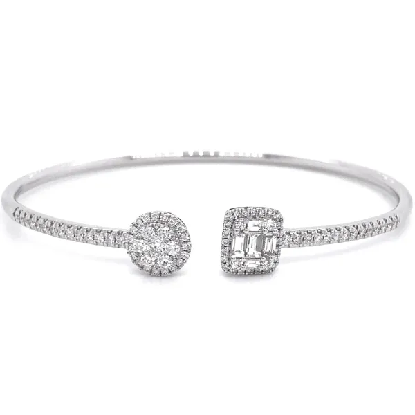18K White Gold Diamond Bangle