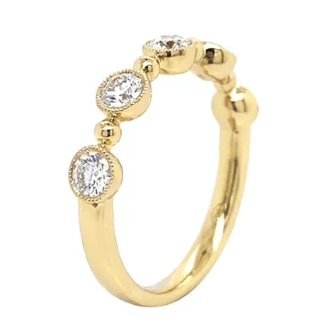18K Yellow Gold Diamond Band