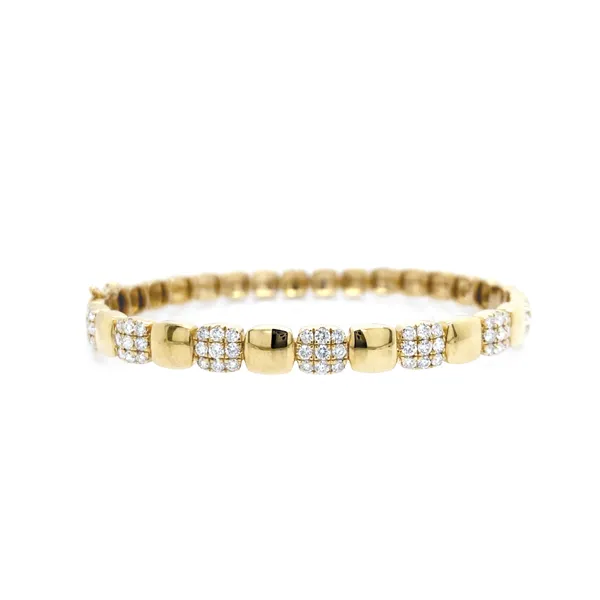 18K Yellow Gold Diamond Bangle