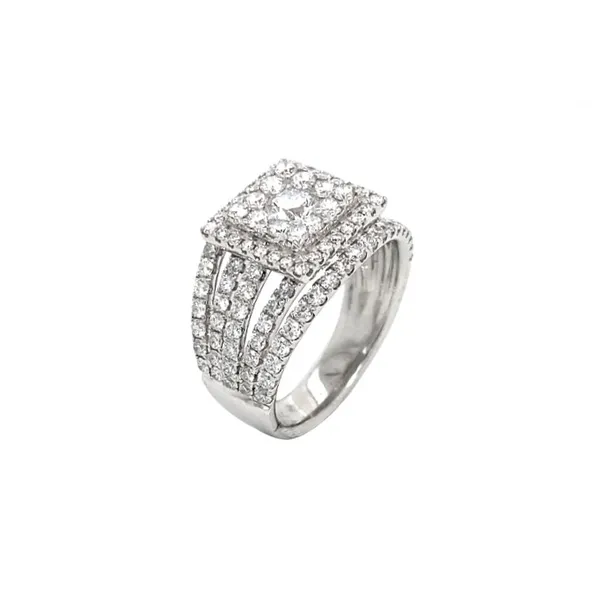 18K White Gold Diamond Band