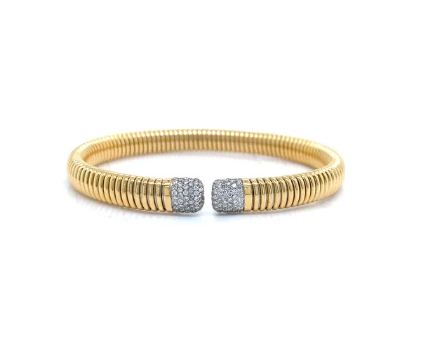 18K Yellow Gold Diamond Bangle