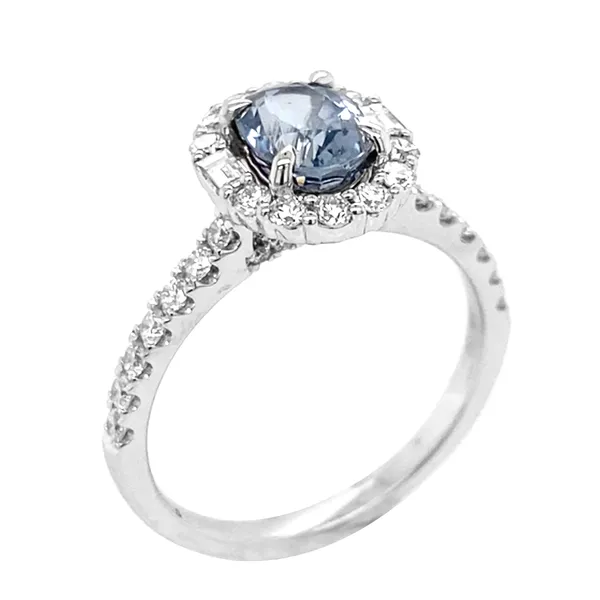18K White Gold Sapphire Ring